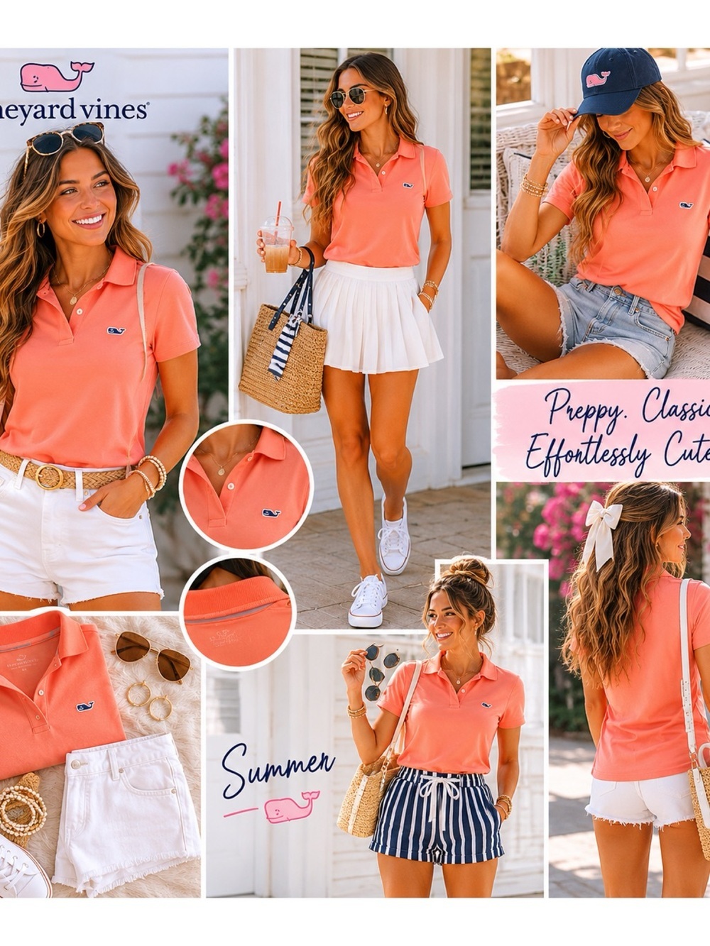 VINEYARD VINES Orange Polo T Shirt